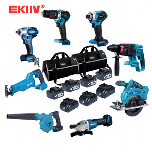 CK2108 Kits combinés sans fil de haute qualité, kit <span class=keywords><strong>combiné</strong></span> sans fil <span class=keywords><strong>professionnel</strong></span> EKIIV 18V sans balais, ensemble de 8 outils pour usage domestique - Product Image 1