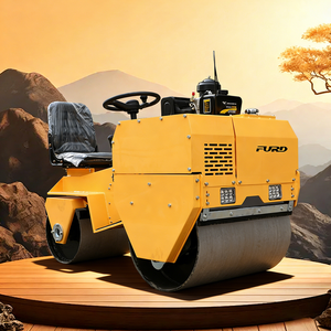 <span class=keywords><strong>Rouleau</strong></span> compresseur vibrant à double tambour FURD certifié CE avec pompe, moteur EPA 2026, haute efficacité, à vendre - Product Image 1