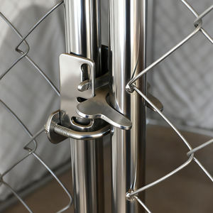 Jaula Grande para Perros de Alambre Galvanizado con Recubrimiento de PVC, Tratado Térmicamente, para Exteriores, con Tamaño Personalizable - Product Image 4