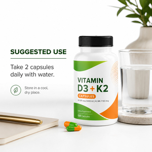 Capsules de Vitamine D3 K2 Certifiées Personnalisées 100 000 UI/g Complément Alimentaire avec Bouteilles Personnalisables pour Adultes et Nouveaux-nés - Product Image 5