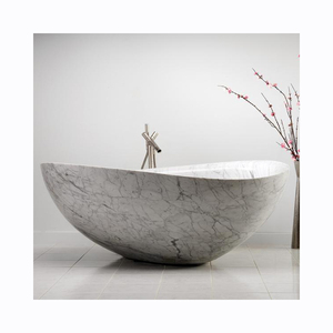 Home Decor Gebrauchte Badewanne Freistehende Stein badewannen Weiße Marmor badewanne Naturstein Badewanne Skulptur Statue - Product Image 2