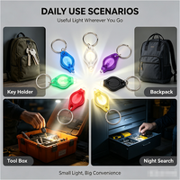 Mini lampe torche LED d'urgence à clipser sur clé, lampe de secours portable avec anneau, multifonctionnelle pour la maison, la voiture, la survie en extérieur
