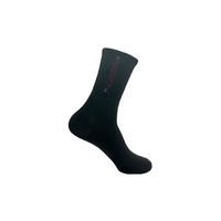 Excellent design Chaussettes de sport pour hommes en coton polyester noir avec motif de lettres en gros