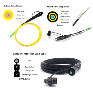 Cable de Fibra Óptica para Exteriores, Impermeable IP67, Cable de Conexión FTTH, Cable de Fibra Óptica Preconectado para Redes 5G FTTx - Product Image 5