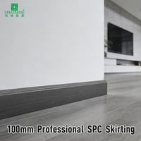 Plinthe Moderne Professionnelle Personnalisée 100mm Haute Densité >1900Kg/m Écologique Durable Résistante à l'Eau Décorative SPC pour Appartement