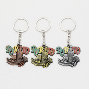 Porte-clés Souvenir de Porto, Portugal, en Métal Émaillé, <span class=keywords><strong>Vin</strong></span> de Porto & Bateau Rabelo, Cadeaux Touristiques Européens Personnalisés en Gros - Product Image 3