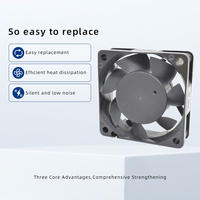 Ventilateur axial DC étanche IP68 60x60x20mm 12V à roulement à billes, durée de vie de 70 000 heures, pales en plastique, ventilateur de refroidissement d'air OEM ODM