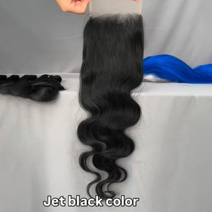 <span class=keywords><strong>Cabello</strong></span> Humano Virgen Sin Procesar, Ondulado, con Cierre <span class=keywords><strong>de</strong></span> Encaje y Frontal, <span class=keywords><strong>Color</strong></span> Negro Natural - Product Image 2