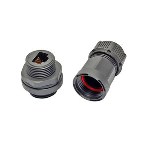 Câble d'extension réseau <span class=keywords><strong>RJ45</strong></span> à contact en cuivre, étanche IP67, CAT5e CAT6, prise femelle traversante - Product Image 2