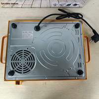 Plaque chauffante électrique portable 3500W à grain de bois, à brûleur unique, avec commande numérique et bouton, cuisinière infrarouge multifonction
