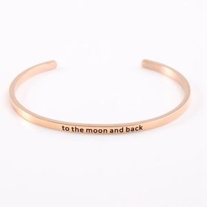 Regalos Venta caliente oro rosa Mantra Acero inoxidable letra inspiradora pulsera <span class=keywords><strong>para</strong></span> mujer brazalete - Product Image 4