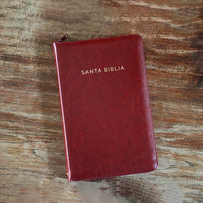 custom leather cover Spanish biblia christian santa rvr60 holy bible book printing