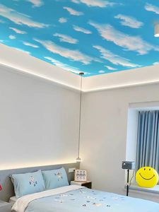 <span class=keywords><strong>Papier</strong></span> <span class=keywords><strong>peint</strong></span> autocollant à peler et à coller 3D imperméable au dernier design pour fenêtres, <span class=keywords><strong>bleu</strong></span> ciel, pour la décoration intérieure, la chambre à coucher - Product Image 6