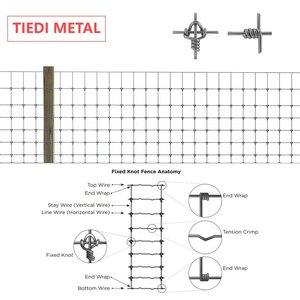 Bétail galvanisé Cerf Chèvre Nœud fixe Clôture pour bétail Grillage d'acier pour mouton Charnière commune Clôture de ferme pour cheval - Product Image 4