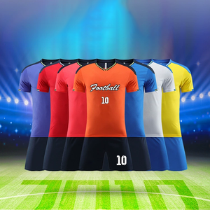 Men's Sublimation Blank Soccer Jersey Breathable Football Uniform with Logo High Quality Training Short Sleeve Set - Product Image 1