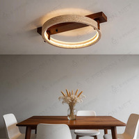 Plafonnier moderne en travertin, lustre rond en pierre, lampe encastrée nordique pour salle à manger