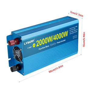 Vente en gros usine Onduleur à onde sinusoïdale pure 12V 24V vers 110V 220V <span class=keywords><strong>2000W</strong></span> 4000W 50Hz 60Hz, Onduleur DC-AC, Onduleur solaire - Product Image 4