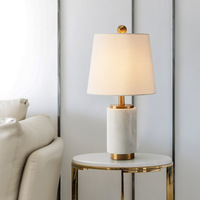 Lampe de lecture hôtel chambre chevet décoration bureau bureau moderne base en marbre blanc lampe de table