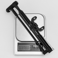 120 PSI Aluminum Alloy Mini Floor Pump Dual Valve Tire Inflator with L-Handle Bicycle Air Pump with Bracket for MTB Road Cycling