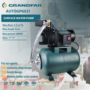 Pompe à eau à jet haute pression Grandfar 600W 0.8HP 32m de hauteur de refoulement max. 3.5m³/h 19L AUTOGP6021 Station de pompage AUTOGP6021 - Product Image 1