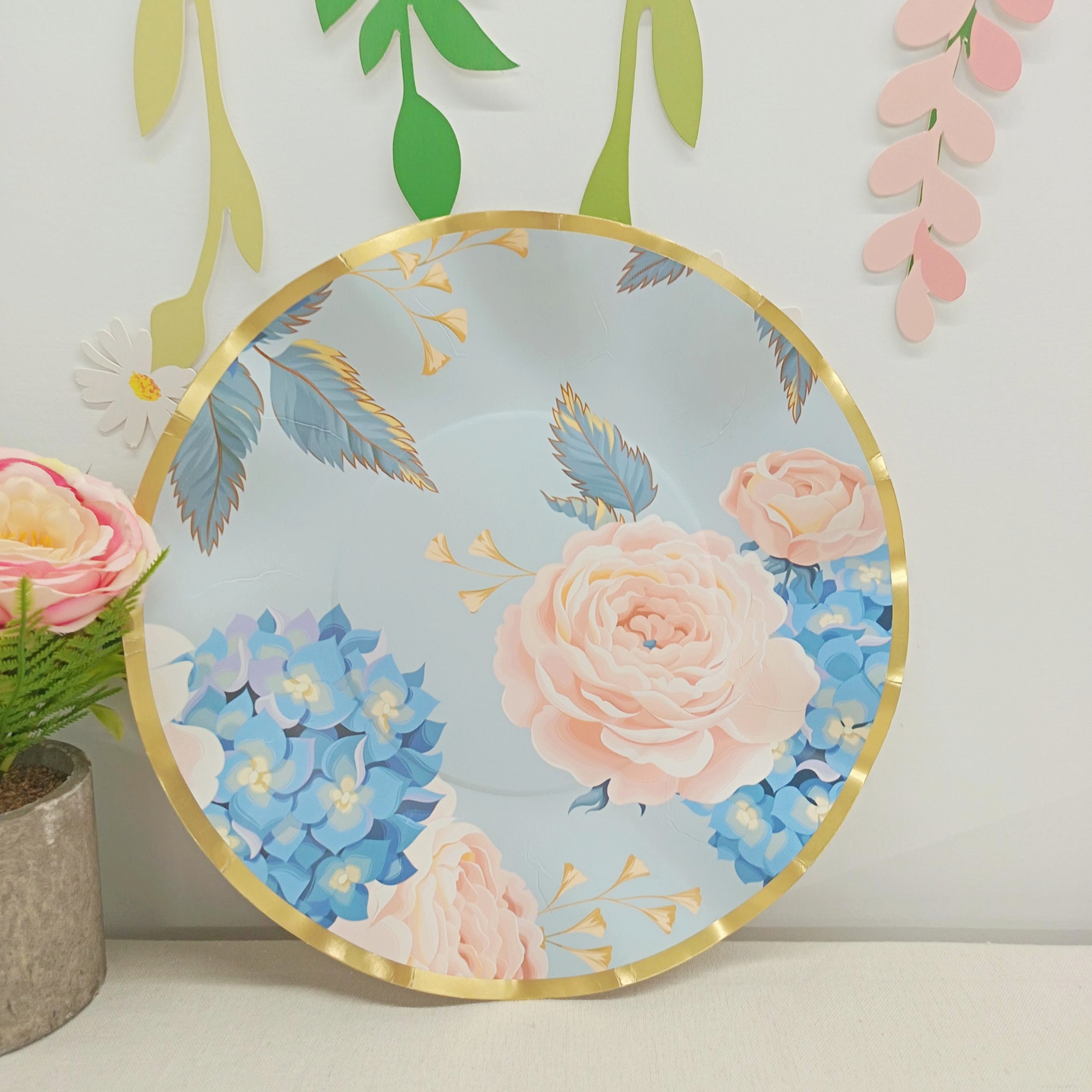 Plato azul de 10.5 pulgadas * 8 unidades