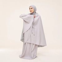 Ensemble de prière Mukena en coton pour femmes, vêtements islamiques modestes