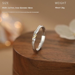 S999 Plata fina personalizable para estilo clásico Anillos de diseño de Luna y sol originales de gama media a alta que simbolizan 'Never Leave Forsake' - Product Image 6