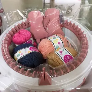 Machine à tricoter sentro pour enfants, 48 aiguilles, bricolage, cylindre étoile, machine à tricoter en laine avec jouets en laine