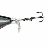 Leurre de pêche LUSHAZER Wake Bait avec queue à hélice, leurre dur 80mm 90mm, leurre de surface flottant pour Black-bass, Brochet, Perche, avec hameçon triple