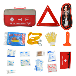 Botiquín de primeros auxilios rojo JCMED, productos de emergencia para coche rojo - Product Image 6