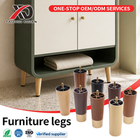 Pieds de meubles en plastique PP de haute qualité XUDAN pour canapé, armoire, table avec surface imitation bois, patins silencieux et respectueux du sol