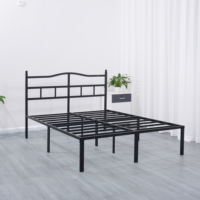 Lit en acier moderne et minimaliste, réglable, capacité de charge élevée, design pliable pour tailles simple/double/queen/king pour chambres à coucher