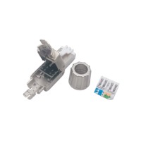 Cat6a RJ45 konektor kualitas tinggi 8P8C steker Toolless untuk FTP kabel Patch untuk aplikasi kabel Patch