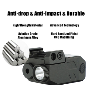 新しい到着コンパクト戦術懐中電灯レーザーと白色光コンボ赤緑青レーザーオプション懐中電灯 - Product Image 6