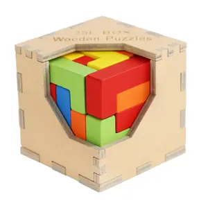 Funny Children Intelligence Magic Cube Spatial Cognition Release Pressure Wooden Early Education Hand Eye Coordination Toy