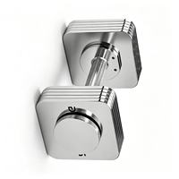Haltères carrés anti-roulement réglables en acier massif électroplaqué, légers et ergonomiques, pour la maison, 16 kg/20 kg, pour le renforcement de tout le corps