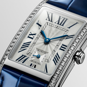<b>Automatic</b> Mechanical <b>Wristwatch</b> with Diamond Bezel Roman Numerals Dial and Leather Strap Longinesing - Product Image 2