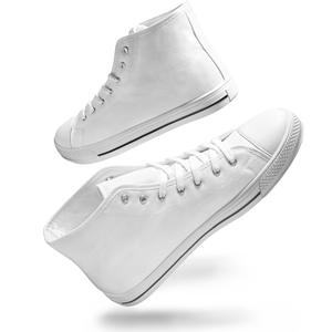 נעלי קנבס אופנתיות לחורף, גבוהות, לגברים ונשים, נגד החלקה, שרוכים קדמיים, בטנת רשת, הדפס תמונה על גוף הנעל, סוליה מגומי - Product Image 5