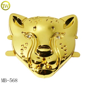 Túi Xách Kim Loại Tấm Nhà Sản Xuất Tùy Chỉnh Thực hiện Goose Logo Tấm Tăng Vàng Kim Loại Thẻ Tên Với Pha Lê - Product Image 4