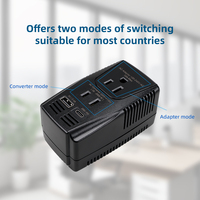 Foxcan 2000W Seyahat Dönüştürücü Adaptör Kombosu 2AC Priz 1USB Tip C 20WPD Hepsi Bir Arada Şarj Cihazı 220V-110V Saç Kurutma Makinesi Güç Dönüştürücü