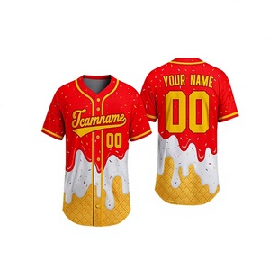 Maillot de baseball personnalisé en coton pour femme, motif Ice for Drip, pour l'esprit d'équipe, respirant, idéal pour les jours de match, vente en gros - Product Image 3