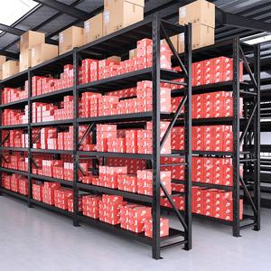 Étagères noires personnalisées Rayonnage à palettes Étagères empilables Entrepôt sans boulon en métal Étagères en acier Étagère à chaussures de stockage - Product Image 2