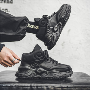 2025 yeni Trendy erkek orta üst Sneakers en çok satan rahat sportif ayakkabı kaymaz kalın taban nefes yumuşak atletik yürüyüş - Product Image 2