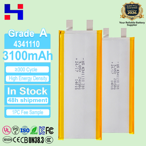 Batería de Polímero de Litio de 3.85V 3100mah 4341110, Precio de Fábrica, Batería de Iones de Litio NMC de Alto Voltaje - Product Image 1
