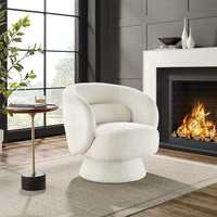 Canapé d'appoint moderne avec fonction massage, style détente, accoudoirs rembourrés en tissu pour la maison, le bureau, la chambre, l'hôtel, chaise pivotante