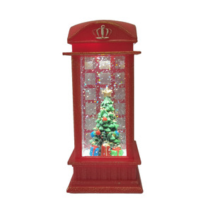 Lanterne à eau LED rouge festive à piles décor d'arbre de noël pour la maison chambre blanc chaud lumières LED en plastique Durable - Product Image 1