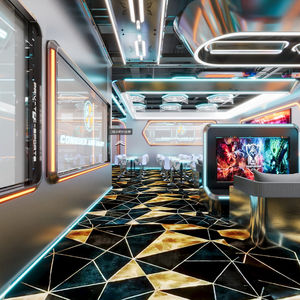 بيع بالجملة تصميم حديث سلسلة بوابة إلكترونية <span class=keywords><strong>VR</strong></span> أربع أوراق البرسيم عبر الجدار مصباح عبس للداخلية لعبة مدينة دمية غرفة - Product Image 3