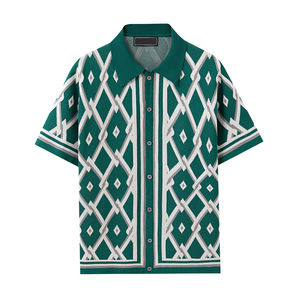 <span class=keywords><strong>Polo</strong></span> da uomo europa America motivo a rombi in maglia nuova estiva maglia <span class=keywords><strong>Jacquard</strong></span> Cardigan da uomo - Product Image 4