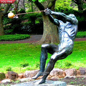 YOUFINE Custom Cast Bronze Hammer Thrower Statue Life-Size <strong>Athlete</strong> Sculpture for Park - Product Image 3