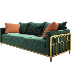 Divano <span class=keywords><strong>classico</strong></span> <span class=keywords><strong>bianco</strong></span> nuovo design divano in velluto set per <span class=keywords><strong>soggiorno</strong></span> - Product Image 2
